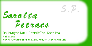 sarolta petracs business card